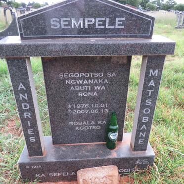 SEMPELE Andries Matsobane 1976-2007