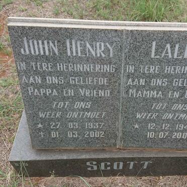 SCOTT John Henry 1937-2002 &  Lalla 1940-2005