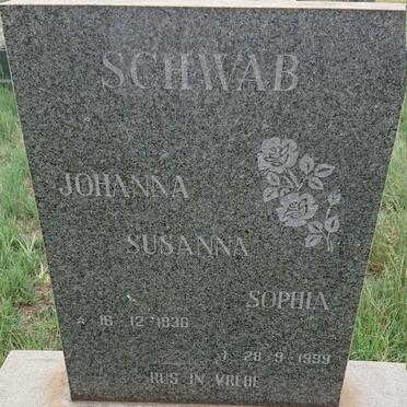 SCHWAB Johanna Susanna Sophia 1936-1999