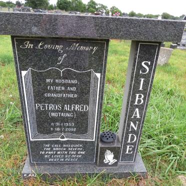 SIBANDE Petros Alfred 1953-2002