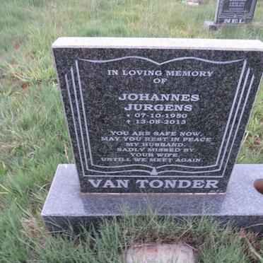 TONDER Johannes Jurgens, van 1950-2013