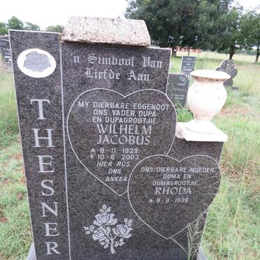 THESNER Wilhelm Jacobus 1929-2003 & Rhoda 1936-