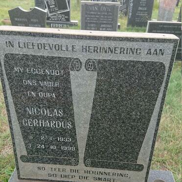 VOSLOO Nicolas Gerhardus 1933-1999