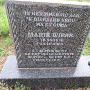 WIESE Marie 1948-2008