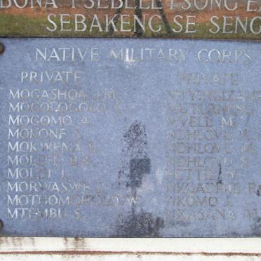 18. Memorial for the Native Military Corps