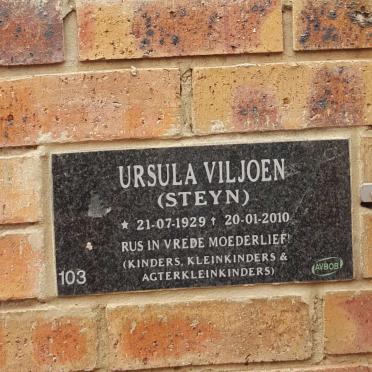 VILJOEN Ursula nee STEYN 1929-2010