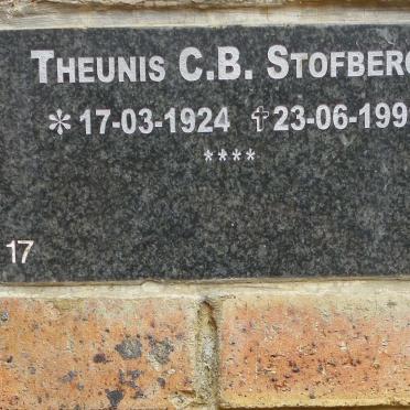 STOFBERG Theunis C.B. 1924-1999
