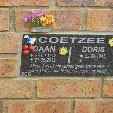 COETZEE Daan 1942-2012 &amp; Doris 1945-