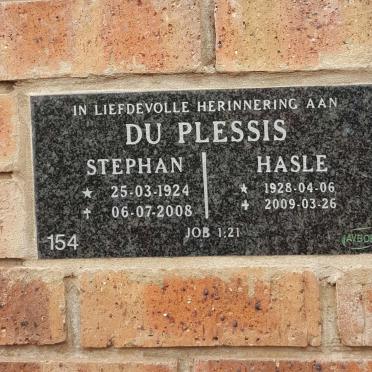 PLESSIS Stephan, du 1924-2008 &amp; Hasle 1928-2009