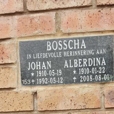 BOSSCHA Johan 1910-1992 &amp; Alberdina 1910-2008