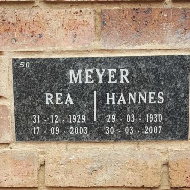 MEYER Hannes 1930-2007 &amp; Rea 1929-2003