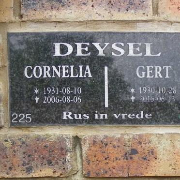 DEYSEL Gert 1930-2015 &amp; Cornelia 1931-2006