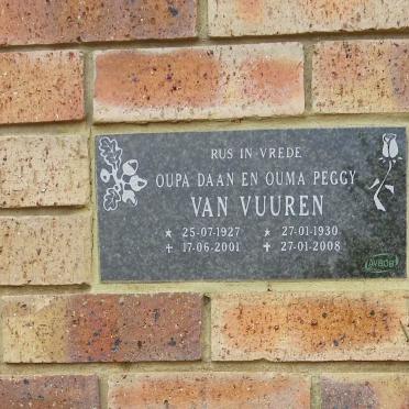 VUUREN Daan, van 1927-2001 &amp; Peggy 1930-2008