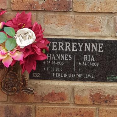 VERREYNNE Hannes 1935-2010 &amp; Ria 1939-