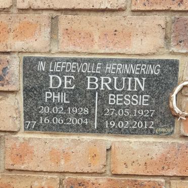 BRUIN Phil, de 1928-2004 &amp; Bessie 1927-2012