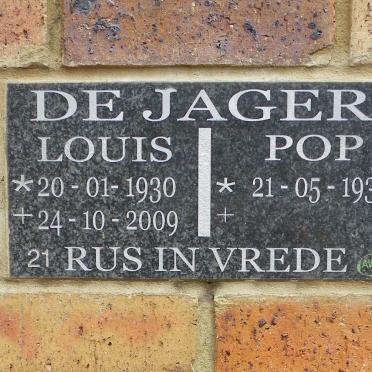 JAGER Louis, de 1930-2009 &amp; Pop 1937-