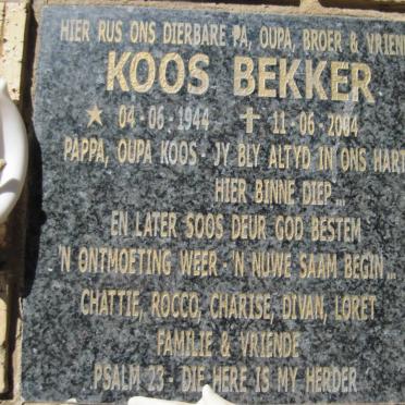 BEKKER Koos 1944-2004