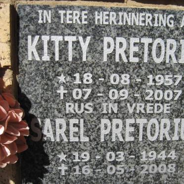 PRETORIUS Sarel 1944-2008 &amp; Kitty 1957-2007