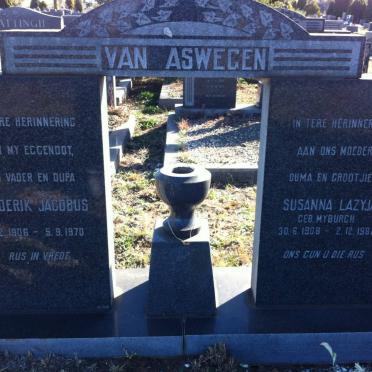 ASWEGEN Frederik Jacobus 1906-1970 &amp; Susanna Lazyja MYBURGH 1908-1982 