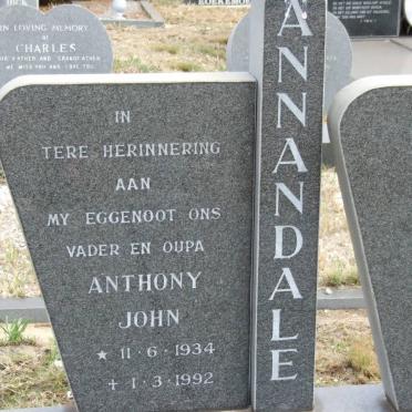 ANNANDALE Anthony John 1934-1992