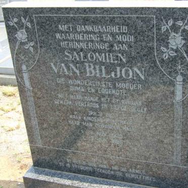 BILJON Salomien, van 1929-1996
