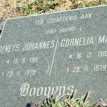 BOOYENS Deneys Johannes 1911-1979 &amp; Cornelia Maria 1910-1979