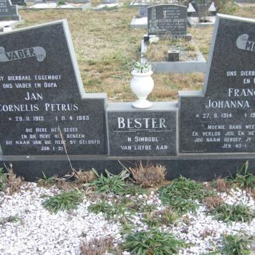 BESTER Jan Cornelis Petrus 1913-1983 &amp; Francina Johanna Jacoba 1914-2000
