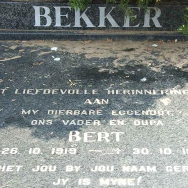 BEKKER Bert 1919-1994