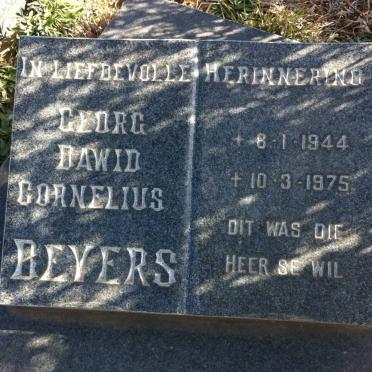 BEYERS Georg Dawid Cornelius 1944-1975