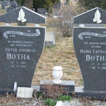 BOTHA Pieter Andreas 1907-1982 &amp; Maria Catharina 1913-2006