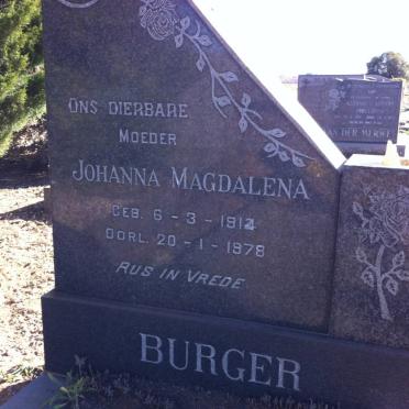 BURGER Johanna Magdalena 1914-1978