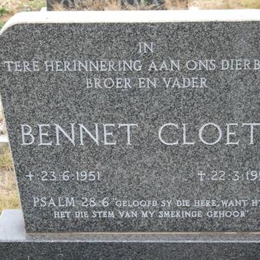 CLOETE Bennet 1951-1992