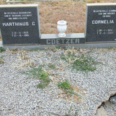 COETZER Marthinus C. 1920-1985 &amp; Cornelia M. 1924-2003