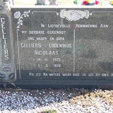 CELLIERS Celliers Lodewikus Nicolaas 1925-1978