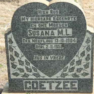 COETZEE Susana M.L. nee NEEFLING 1904-1958