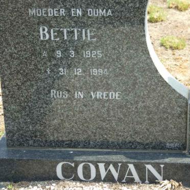 COWAN Bettie 1925-1994