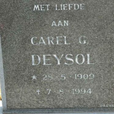 DEYSOL Carel G. 1909-1994