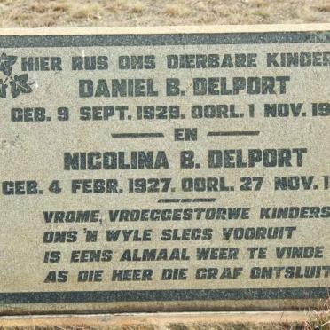 DELPORT Nicolina B. 1927-1944 :: DELPORT Daniel B. 1929-1944