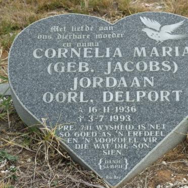 DELPORT Cornelia Maria voorheen JORDAAN nee JACOBS 1936-1993