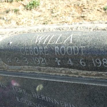 ELS Christiaan Frederik 1919- &amp; Willa ROODT 1921-1980  