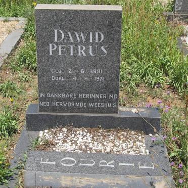 FOURIE Dawid Petrus 1891-1971