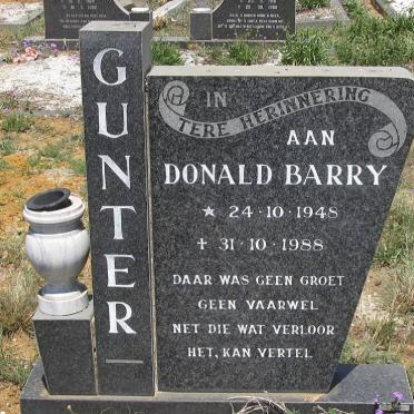 GUNTER Donald Barry 1948-1988