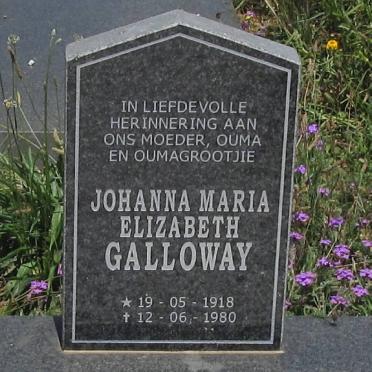 GALLOWAY Johanna Maria Elizabeth 1918-1980