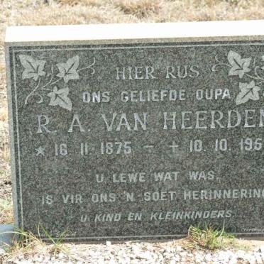 HEERDEN R.A., van 1875-1958