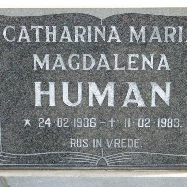 HUMAN Catharina Maria Magdalena 1936-1983