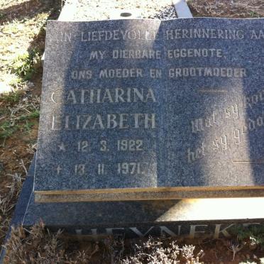 HEYNEKE Catharina Elizabeth 1922-1971