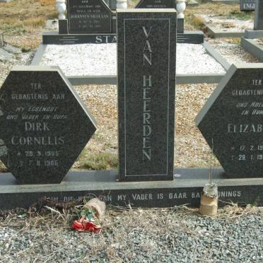 HEERDEN Dirk Cornelis, van 1905-1986 &amp; Elizabeth 1910-1998