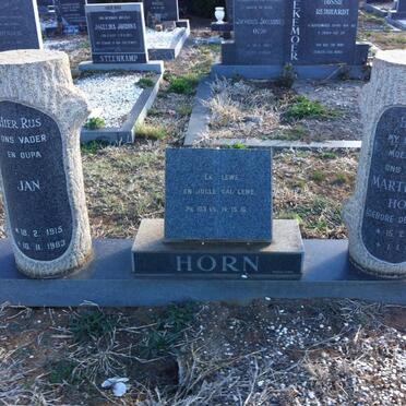 HORN Jan 1915-1983 &amp; Martha M.P. De BRUYN 1931-1971