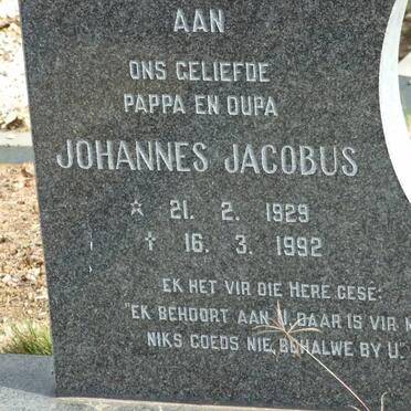 JORDAAN Johannes Jacobus 1929-1992