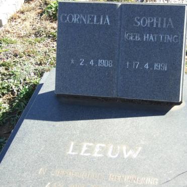 LEEUW Cornelia Sophia nee HATTING 1908-1991